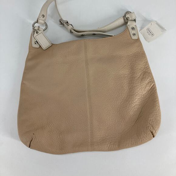COACH F19265 NWT TAN, CREAM PEBBLED LEATHER CROSSBODY BAG - Picture 3 of 14